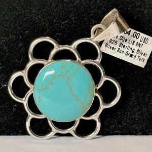 Sterling Silver and Turquoise Pendant
